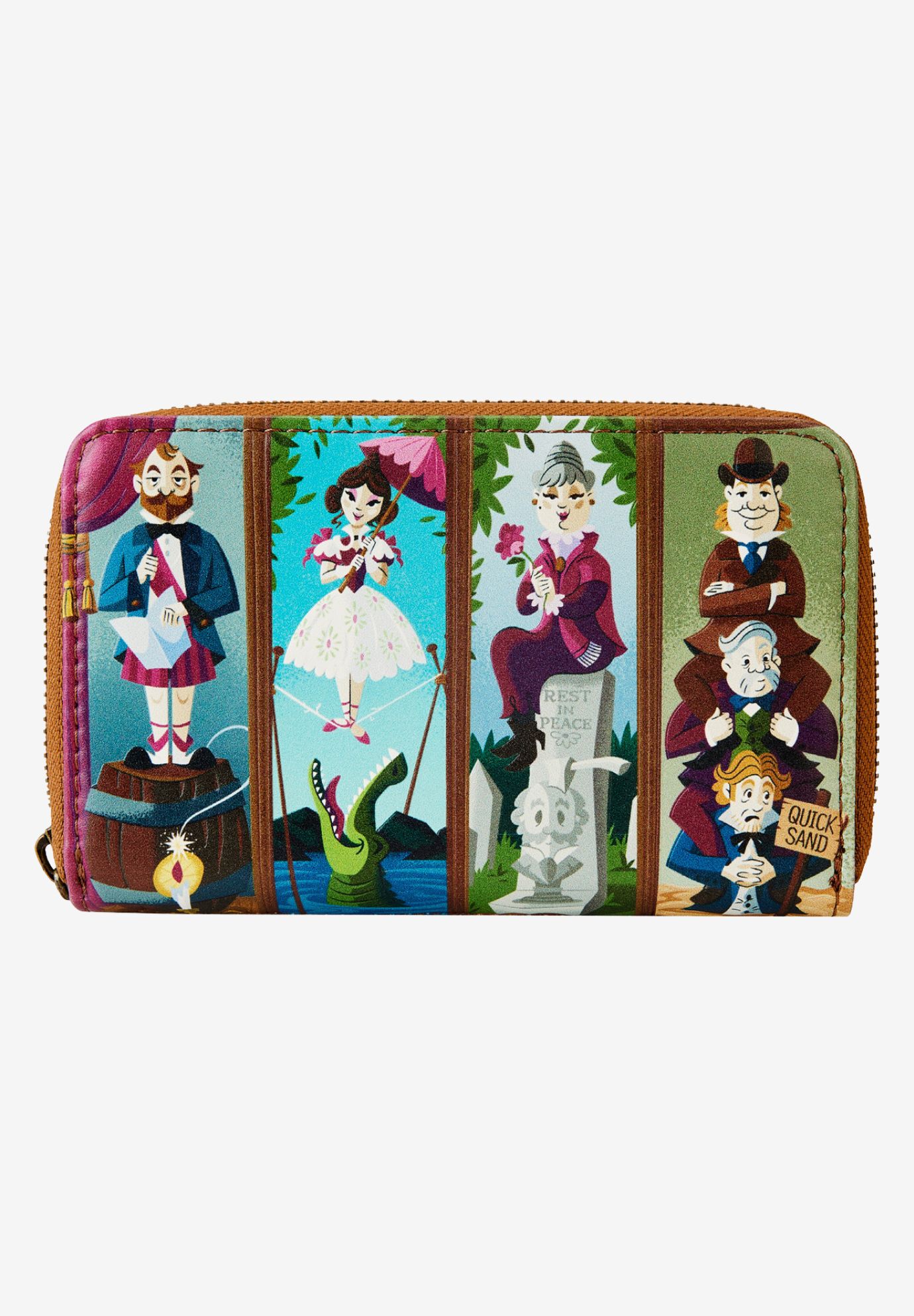 Loungefly x Disney Haunted Mansion Portraits Zip-Around Wallet, BLACK, hi-res image number 0