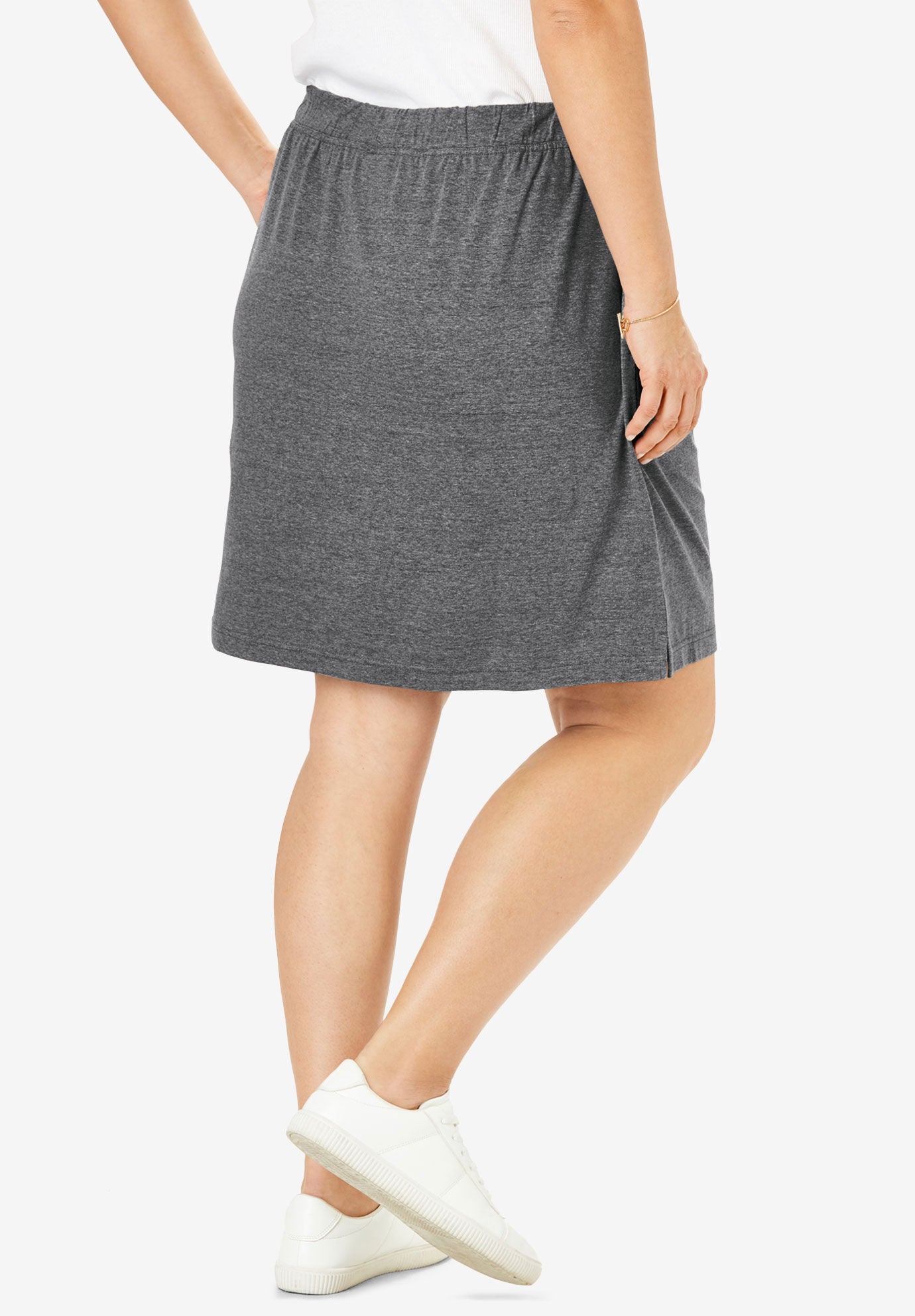 Stretch Cotton Skort | Woman Within