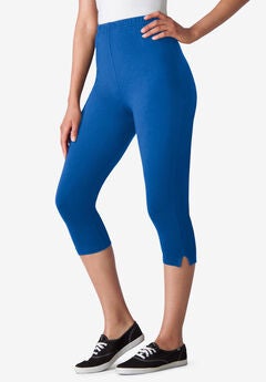 Stretch Cotton Capri Legging
