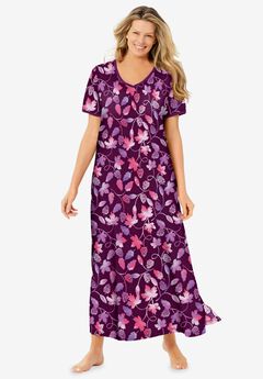 V-Neck Short Sleeve Maxi Lounger