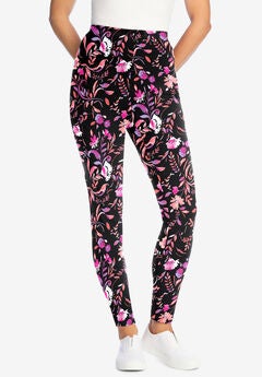 Stretch Cotton Printed Legging