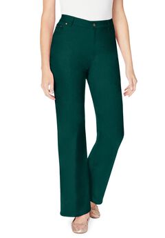 Stretch Denim Wide-Leg Five-Pocket Jeans