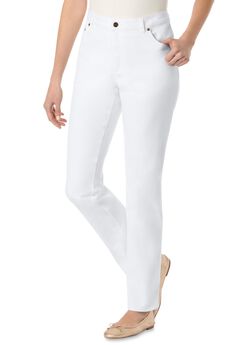 Stretch Denim 5-Pocket Straight-Leg Jeans