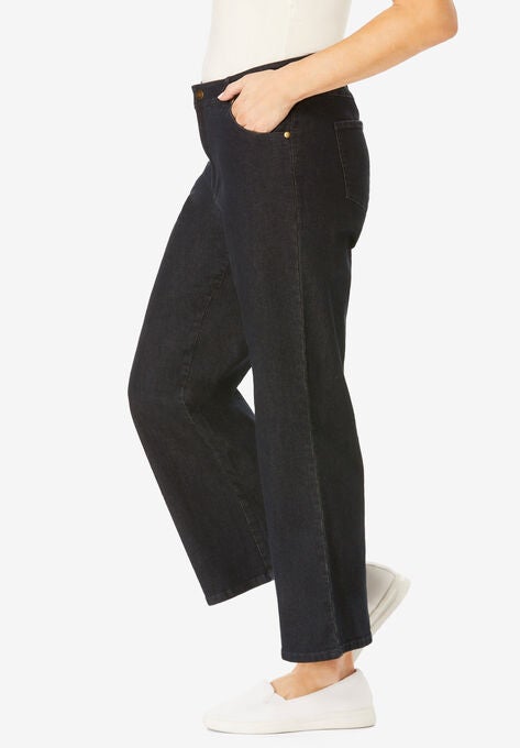 Stretch Wide-Leg Ankle Jean, , alternate image number null