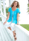 Tie-Neck Pointelle Cardigan Sweater, , alternate image number null