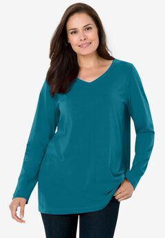 Perfect Long-Sleeve V-Neck Tee