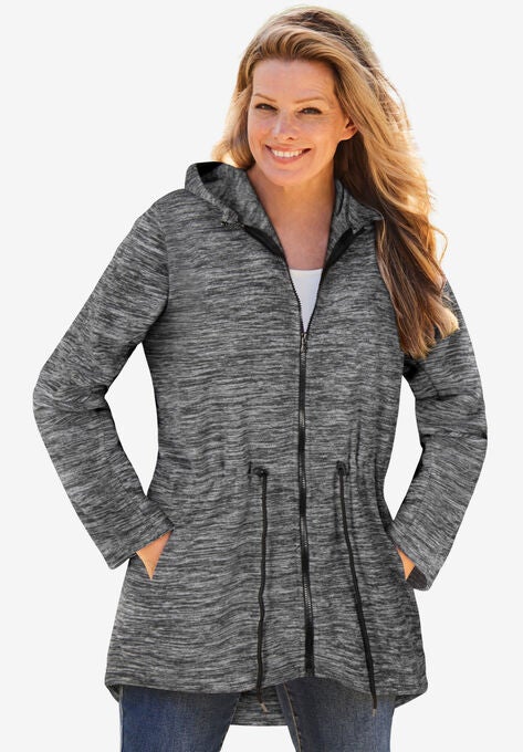 Microfleece Anorak, MEDIUM HEATHER GREY, hi-res image number null