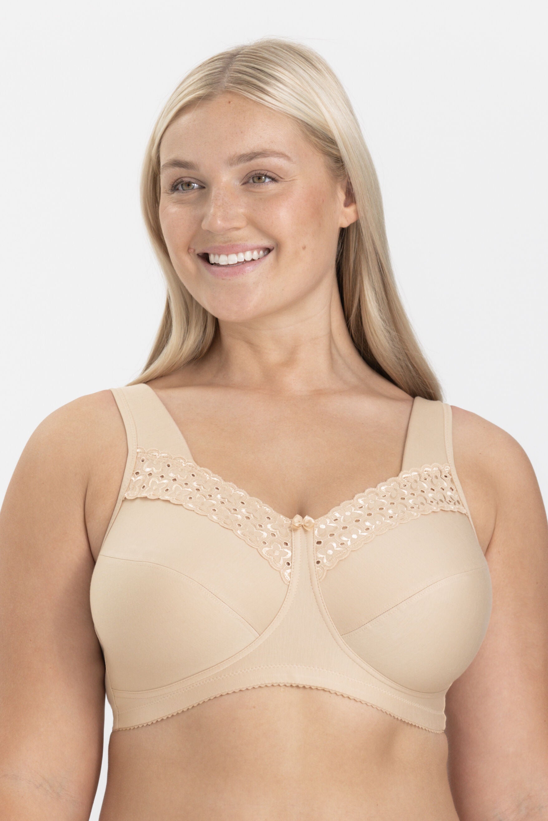 Broderie Anglaise bra, BEIGE, hi-res image number 0