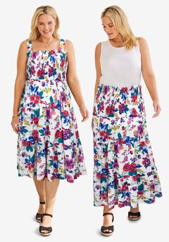 Plus Size White Denim Dresses