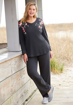 Waffle Thermal V-Neck Tee