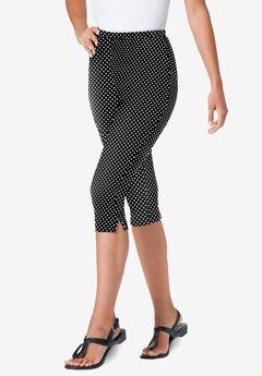 Stretch Cotton Printed Capri Legging