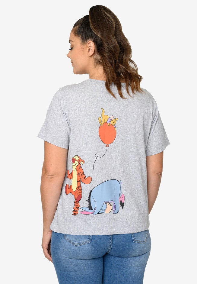Winnie The Pooh & Friends Cropped T-Shirt Piglet Eeyore Tigger, , alternate image number 3