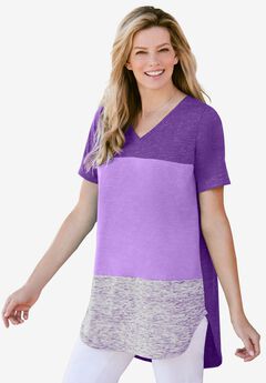 Marled V-Neck Tunic