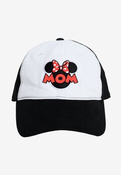 Minnie Mouse Mom Baseball Hat Black & White