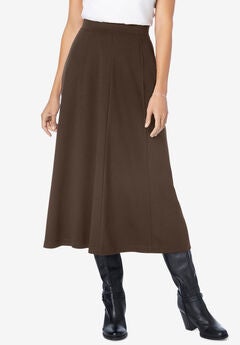 Ponte Knit A-Line Skirt