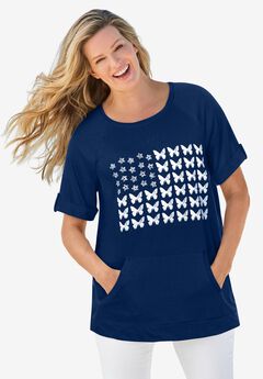 Americana Kangaroo Pocket Tee