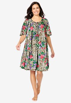 Short Sweeping Printed Lounger
