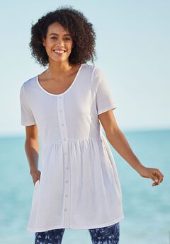 Short-Sleeve Empire Waist Tunic