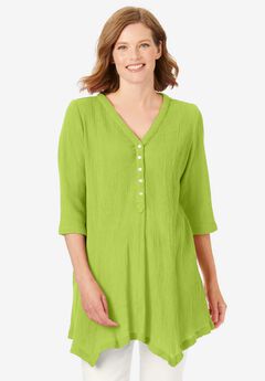 Handkerchief Hem Henley Tunic