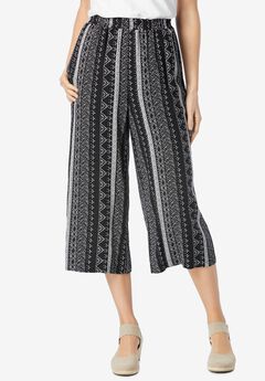 Pull-On Elastic Waist Soft Capri