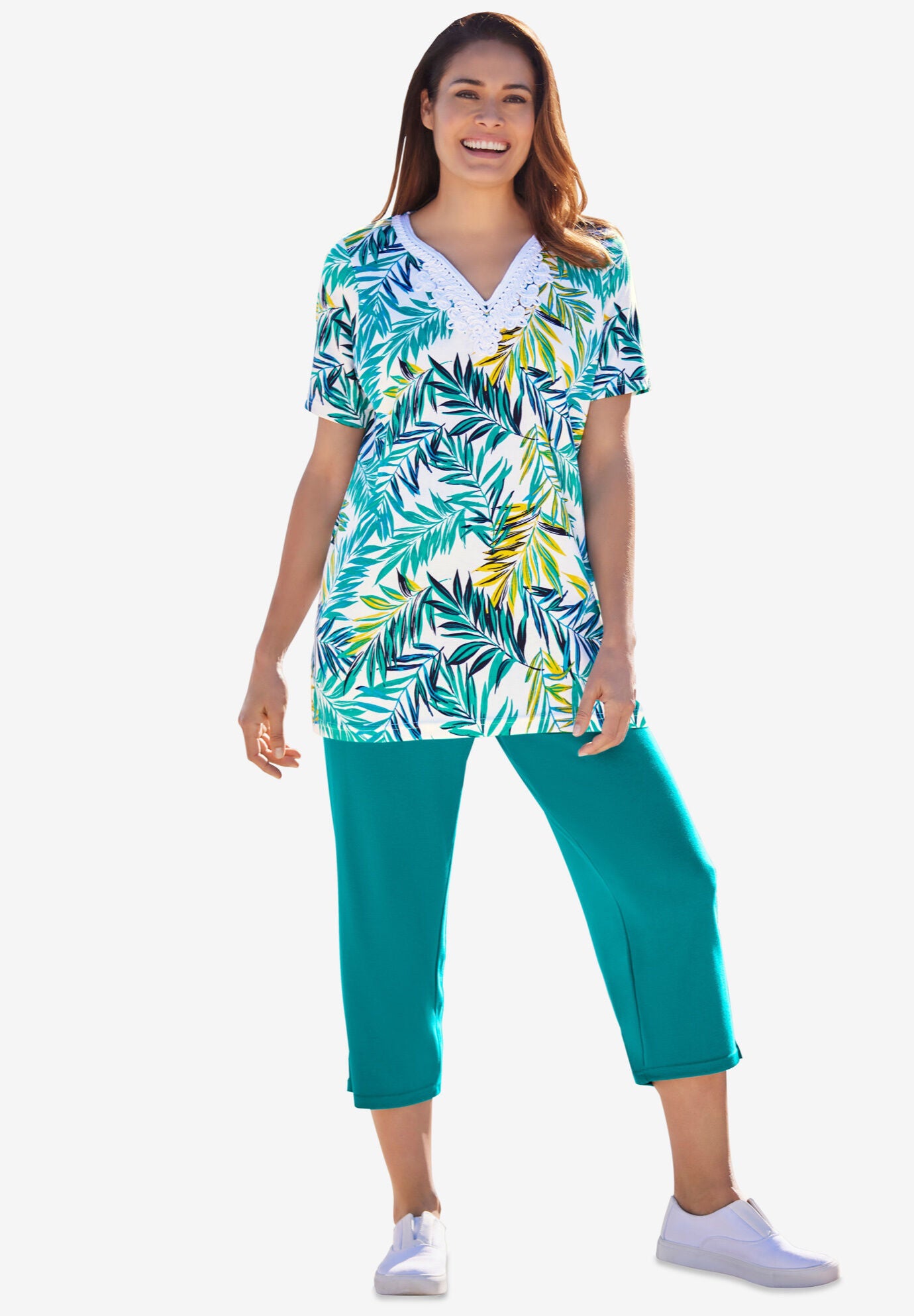 Plus size outlet dressy capri sets