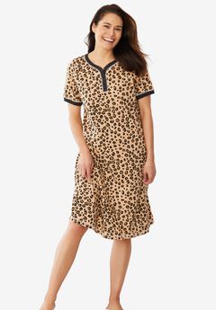 Short Henley Sleepshirt
