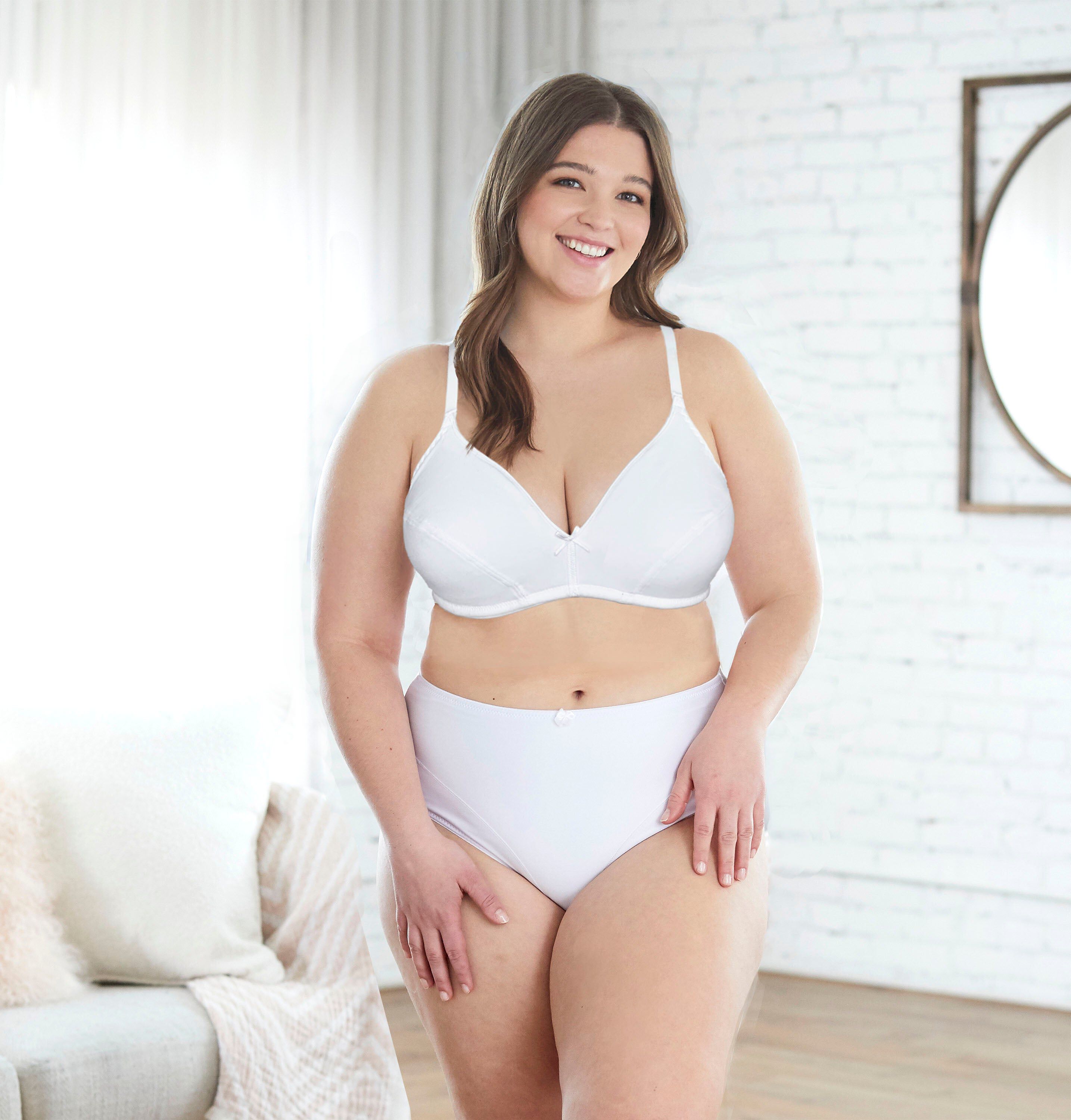 Bestform Cotton Wireless Bra with Lightly Lined Cups 2-Pack - 5006255, WHITE WHITE, alternate image number 3