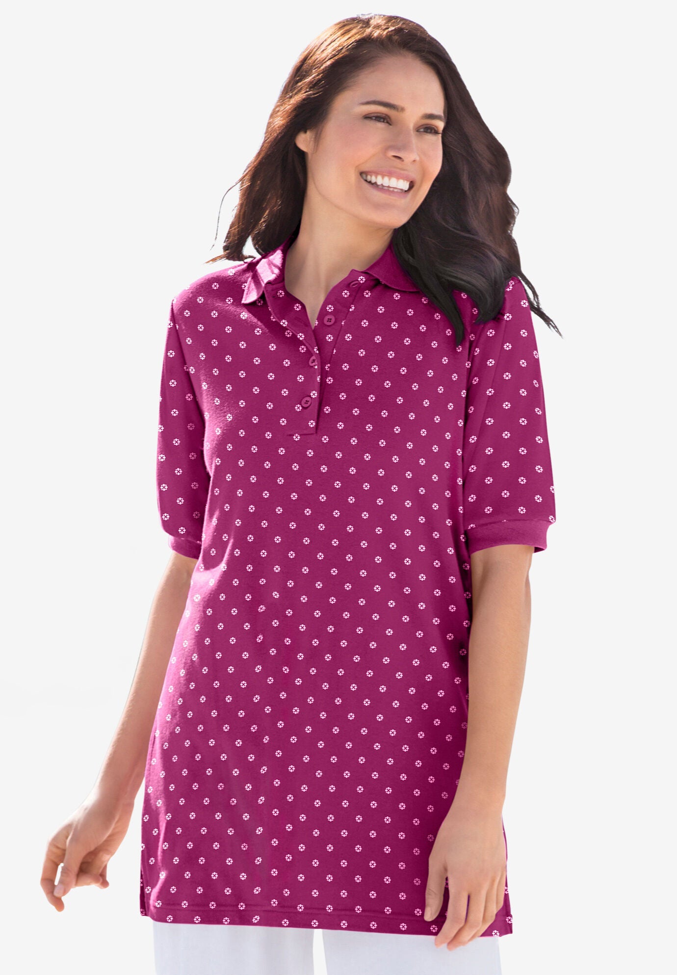 elbow sleeve polo