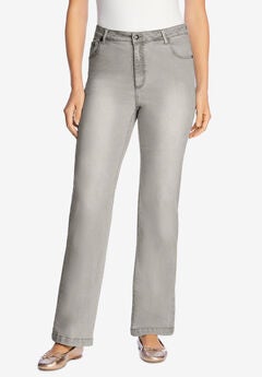 Wide-Leg Stretch Denim Jean