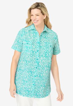 Short-Sleeve Cotton Campshirt