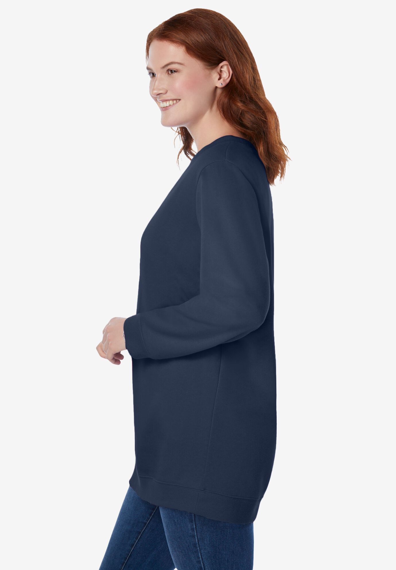 Fleece Sweatshirt Woman Within