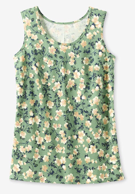 Perfect Printed Scoopneck Tank, , alternate image number null