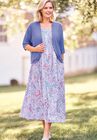 Pintucked Sleeveless Dress, , alternate image number null