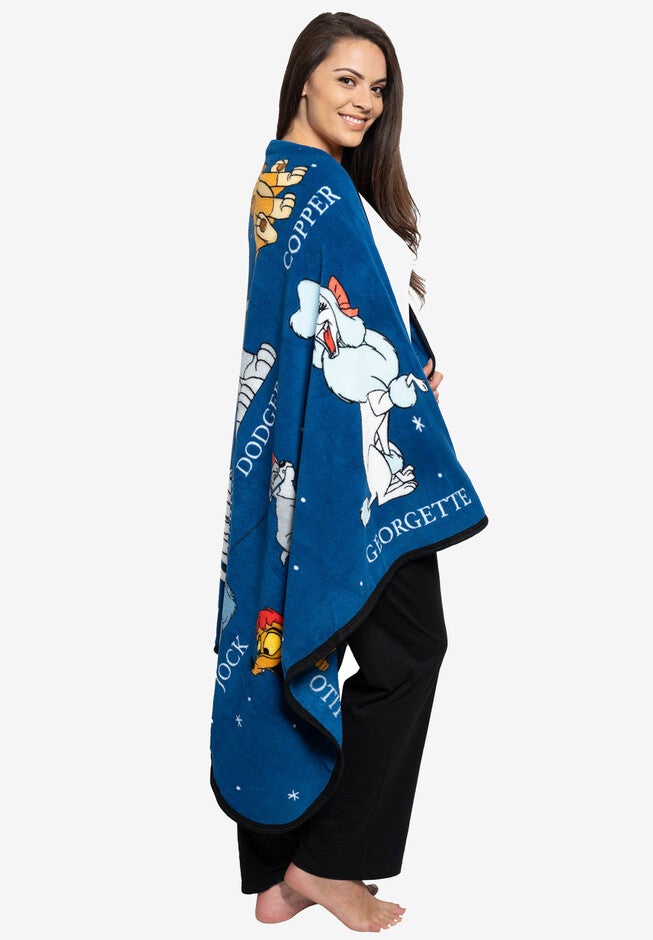 Disney Dogs Throw Blanket 46 inches x 60 inches Plush Lady & The Tramp Jock Dodger Copper, , alternate image number 1