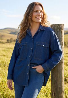 Plus Size Denim Shirts