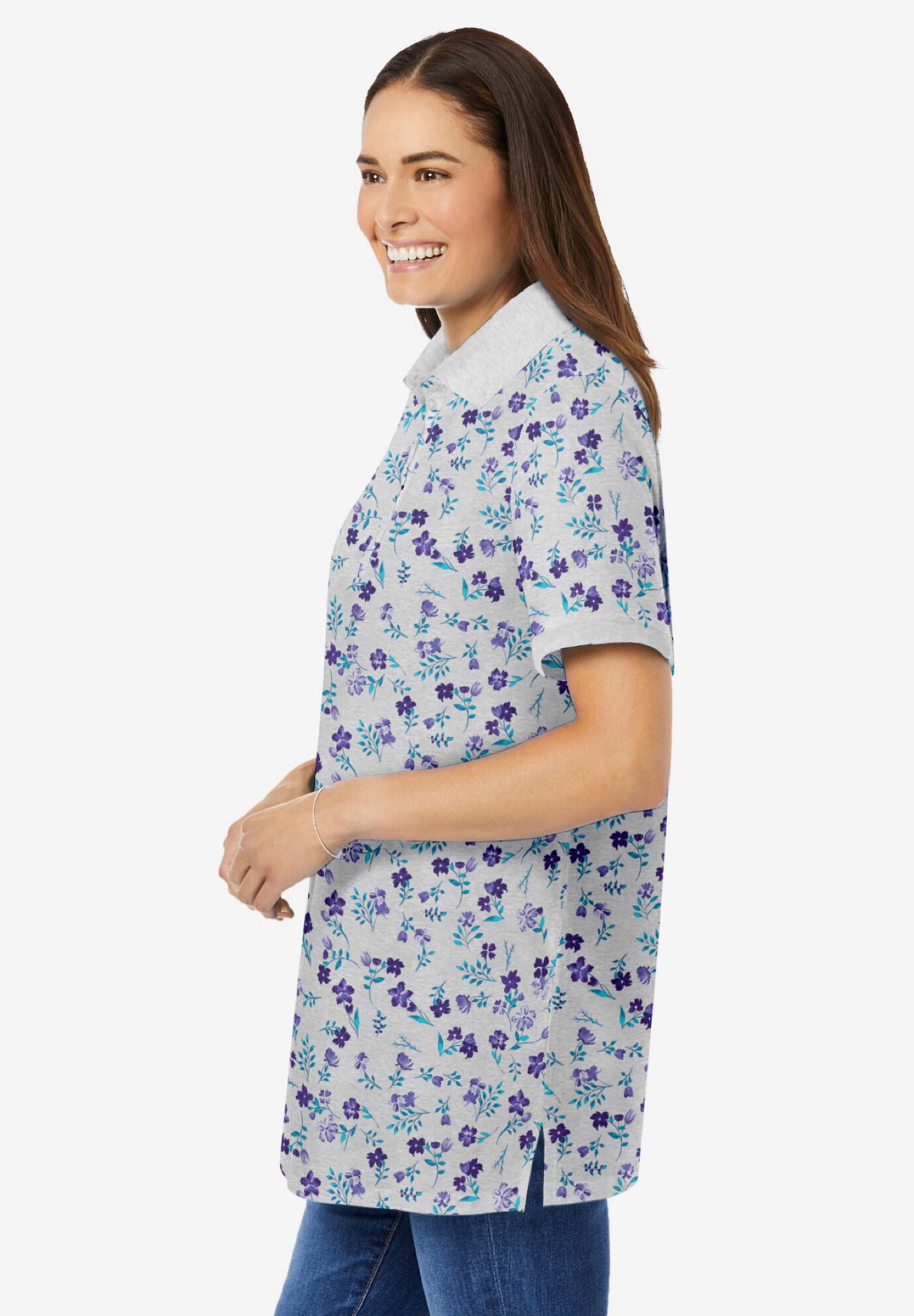 Woman within polo shirts outlet