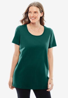 Perfect Short-Sleeve Scoopneck Tee