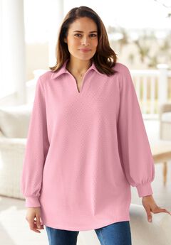 Blouson Sleeve Texture Tunic