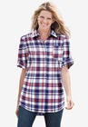 Short Sleeve Button Down Seersucker Shirt, , alternate image number null