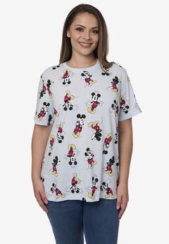 Disney Mickey Mouse Expressions All-Over Print T-Shirt