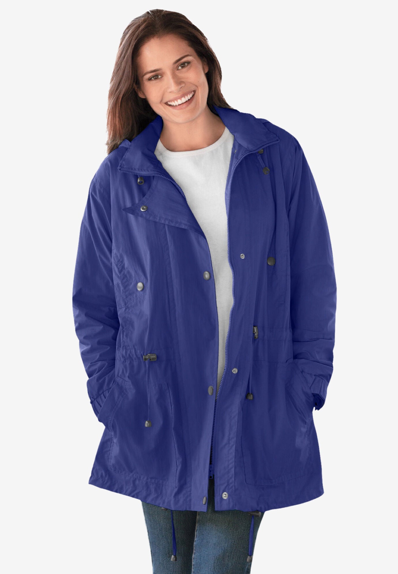 Fleece-Lined Taslon® Anorak | Woman Within