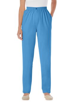 7-Day Straight-Leg Elastic-Waist Cotton Denim Pant
