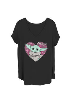 Grogu Valentine V-Neck T-Shirt