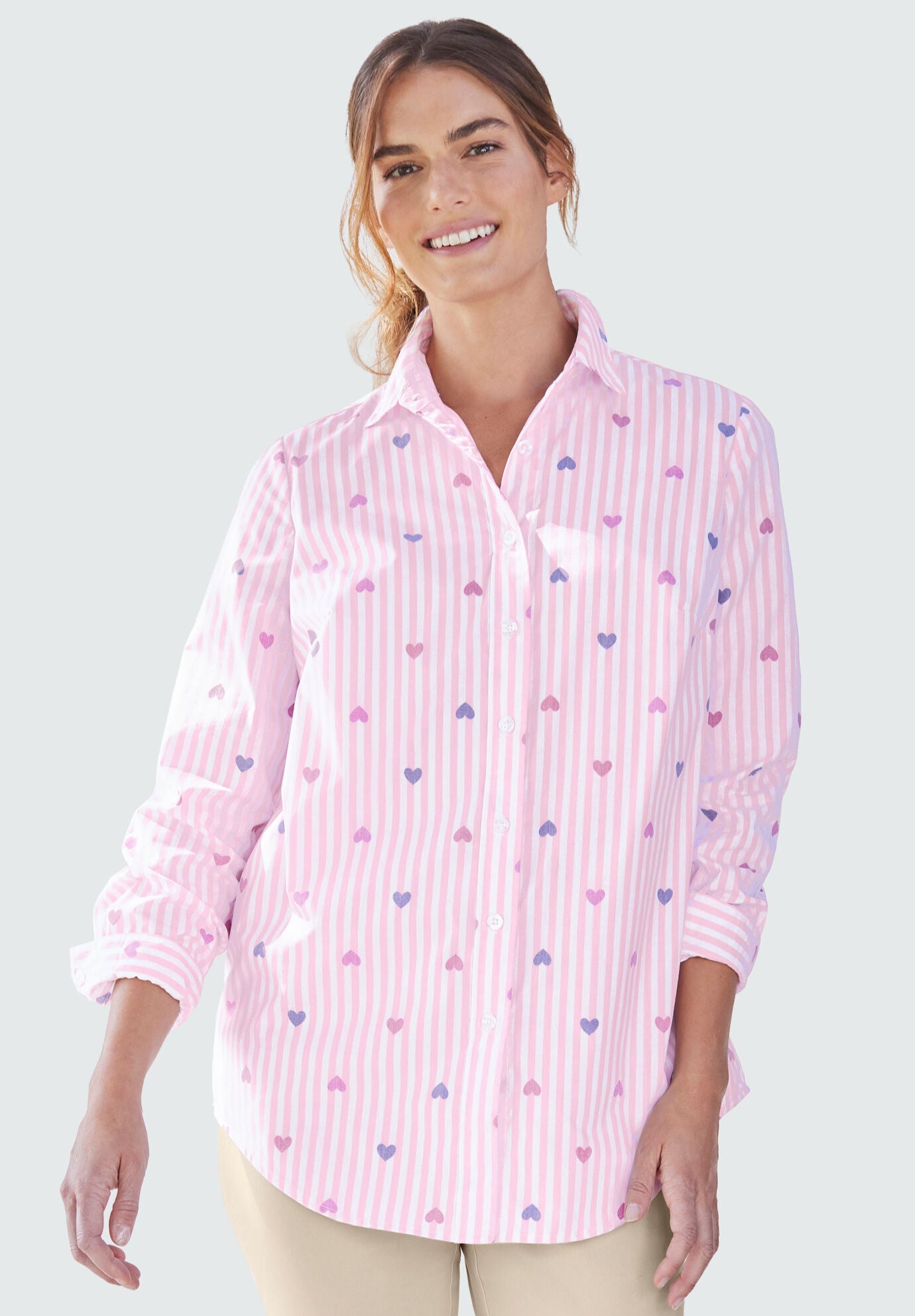 Woman within store clearance tops