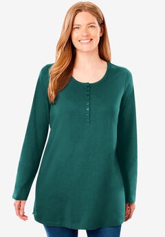 Perfect Long-Sleeve Henley Tee