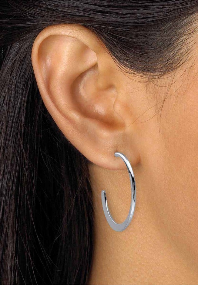Silver Tone Crystal Stud 9-Piece Earring Set, , alternate image number null