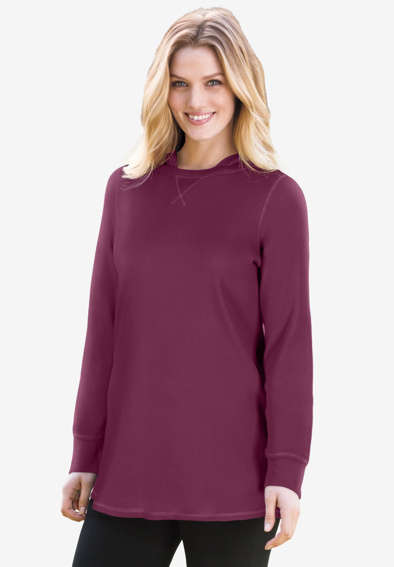 Woman within thermal hotsell sweatshirt