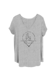 Ariel Line Sketch V-Neck T-Shirt