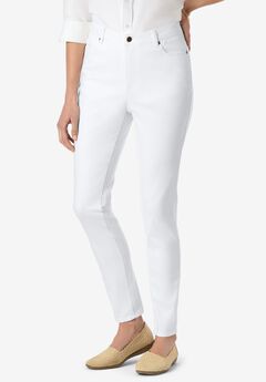 Plus Size Pull On Straight Leg Jeans