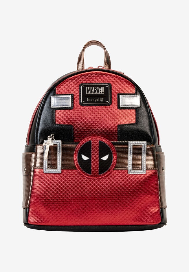 Loungefly X Marvel Deadpool Mini Backpack Metallic Red, RED, hi-res image number 0